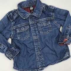 Camisa Zara Talle 6-9 meses símil jean bolsillos - comprar online
