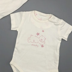 Set Cheeky Talle 0 meses blanco - ositos rosas - comprar online