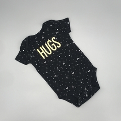 Body Carters Talle 3 meses negro estampa HUGS dorado figuritas blancas