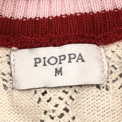 Remera Pioppa Talle M (6-9 meses) tejido color crudo rojo flor - Baby Back Sale SAS