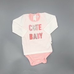 Segunda Selección - Vestido body Cheeky Talle M (6-9 meses) algodón rosa blanco CUTE BABY