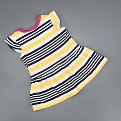 Vestido Healthex Talle 0-3 meses algodón rayas azul blanco amarillo rosa en internet