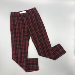 Legging Zara Talle 6 años cuadrillé rojo negro (60 cm largo)