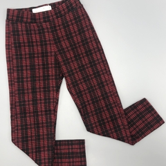 Legging Zara Talle 6 años cuadrillé rojo negro (60 cm largo) - comprar online