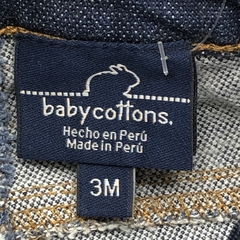 Segunda Selección - Jeans Baby Cottons Talle 3 meses azul oscuro recto (36 cm largo) - Baby Back Sale SAS
