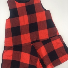 Vestido OshKosh Talle 0-3 meses cuadrillé rojo negro - comprar online