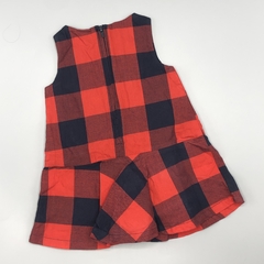 Vestido OshKosh Talle 0-3 meses cuadrillé rojo negro en internet