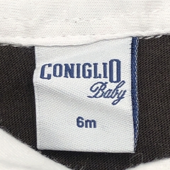 Segunda Selección - Chomba Coniglio Talle 6 meses algodón marrón oscuro parche ala - Baby Back Sale SAS