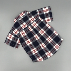 Camisa OshKosh Talle 9-12 meses cuadrillé blanco azul oscuro rojo en internet
