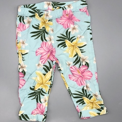 Pantalón Carters Talle 6 meses fibrana celeste flores (35 cm largo) - comprar online