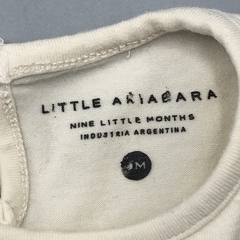 Segunda Selección - Remera Little Akiabara Talle 9 meses algodón beige estampa pajaritos moño - Baby Back Sale SAS