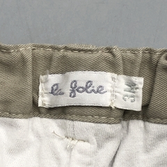Pantalón La Folie Talle 3 meses gabardina beige - Largo 33cm - Baby Back Sale SAS