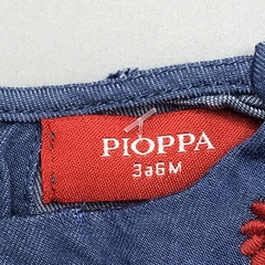 Segunda Selección - Camisola Pioppa Talle 3-6 meses símil jean - bordado rojo - tienda online