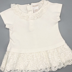 Vestido Lilly Wicket Talle 6-9 meses algodón combinado puntilla color crudo - comprar online
