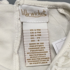 Vestido Lilly Wicket Talle 6-9 meses algodón combinado puntilla color crudo - Baby Back Sale SAS