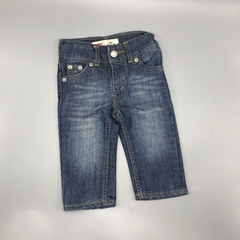 Jeans Levis Talle 12 meses azul recto (42 cm largo- cintura ajustable)