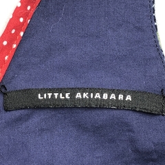 Segunda Selección - Vestido Little Akiabara Talle 6 años fibrana azul oscuro flores blancas pompines rojos - Baby Back Sale SAS