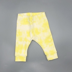 Segunda Selección - Legging Cheeky Talle S (3-6 meses) algodón batik amarillo blanco (31 cm largo)