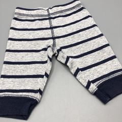 Segunda Selección - Legging Carters Talle NB (0 meses) algodón rayas gris azul auto bordado (25 cm largo) - tienda online