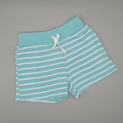 Short Carters Talle 6 meses celeste rayas blancas