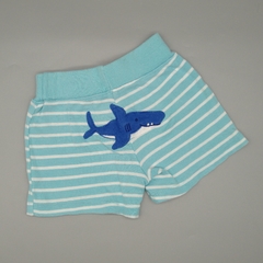 Short Carters Talle 6 meses celeste rayas blancas - comprar online