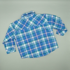 Camisa Talle 6-9 meses cuadros azules rosa verde - comprar online