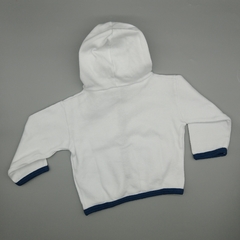 Campera Talle 6 meses blanca borde azul - comprar online