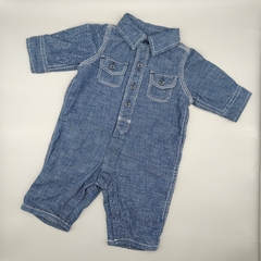 Enterito Baby GAP Talle 0-3 meses color jean tipo camisa