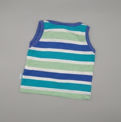 Musculosa Owoko Talle 1 (3 meses) rayas azules verdes - comprar online