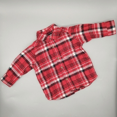 Camisa Carters Talle 6 meses leñadora roja franela