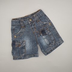 Short Pillin Talle 3 meses jean mapa bordado