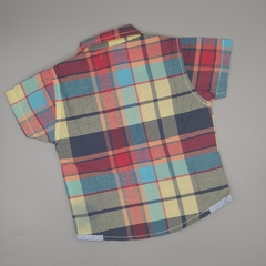 Camisa Minimimo Talle L (9-12 meses) cuadros bolsillo - comprar online