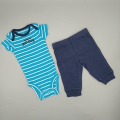 Conjunto Remera/body+pantalón Carters - Talle 0-3 meses