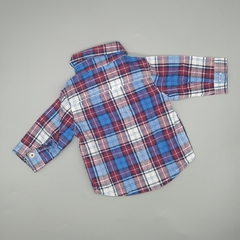 Camisa Carters Talle NB (0 meses) cuadros bordeaux azul blanco - comprar online