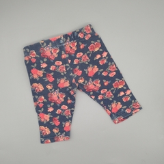 Legging Infanti Talle 3 meses azul rosas Largo 27 cm - comprar online