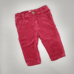 Pantalón Infanti Talle 6-9 meses corderoy bordeaux Largo 38cm