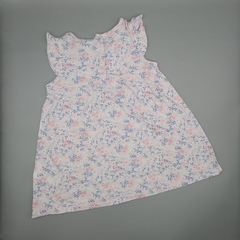 Vestido HyM Talle 9-12 meses rosa flores hojas azules - comprar online