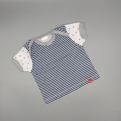 Remera NUEVA Minimimo Talle S (3 meses) rayado con estrellas