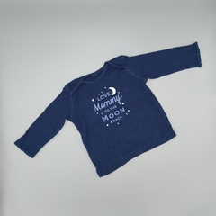 Remera Carters Talle 6 meses azul i love mommy
