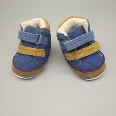 Zapatillas NUEVAS Baby Colloky Talle 14 CL (9cm suela) azules y marrones - abrojos - no caminantes