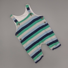 Jumper Crayón Talle OL (9-12 meses) algodón rayas verde celeste azul
