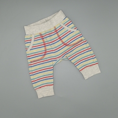 Jogging Cheeky Talle XS (0-3 meses) gris rayas de colores - Largo 30cm