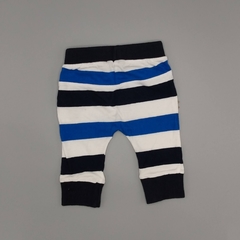 Segunda Selección - Legging Crayón Talle OS (3-6 meses) rayas azul blanco (29 cm largo) - comprar online