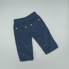 Segunda Selección - Pantalón Minimimo Talle M (6-9 meses) azul -corderoy- Largo 36cm - comprar online