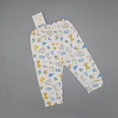 Legging NUEVO Creciendo Talle 1 (3 meses) blanco - animalitos - Largo 36cm - comprar online