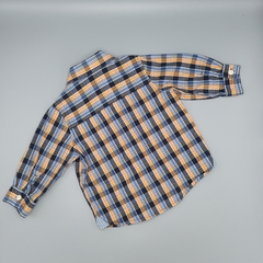 Segunda Selección - Camisa Baby GAP Talle 6-12 meses cuadrillè - naranja azul negro en internet