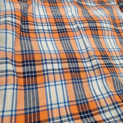 Camisa Carters Talle 3 años cuadrillé naranja y azúl con bolsillo delantero - comprar online