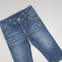 Segunda Selección - Jeans Carters Talle 6 meses azul - bordado en bolsillo - comprar online