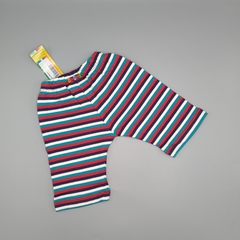 Legging NUEVO Owoko Talle 1 (3 meses) rayas turquesa rojas y azules - Largo 32cm - comprar online