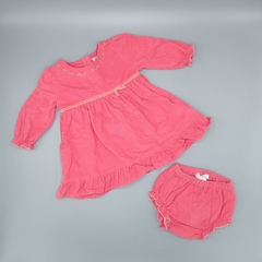 Segunda Selección - Vestido Baby Cottons Talle 6 meses corderoy rosa - bordado en el cuello - Baby Back Sale SAS